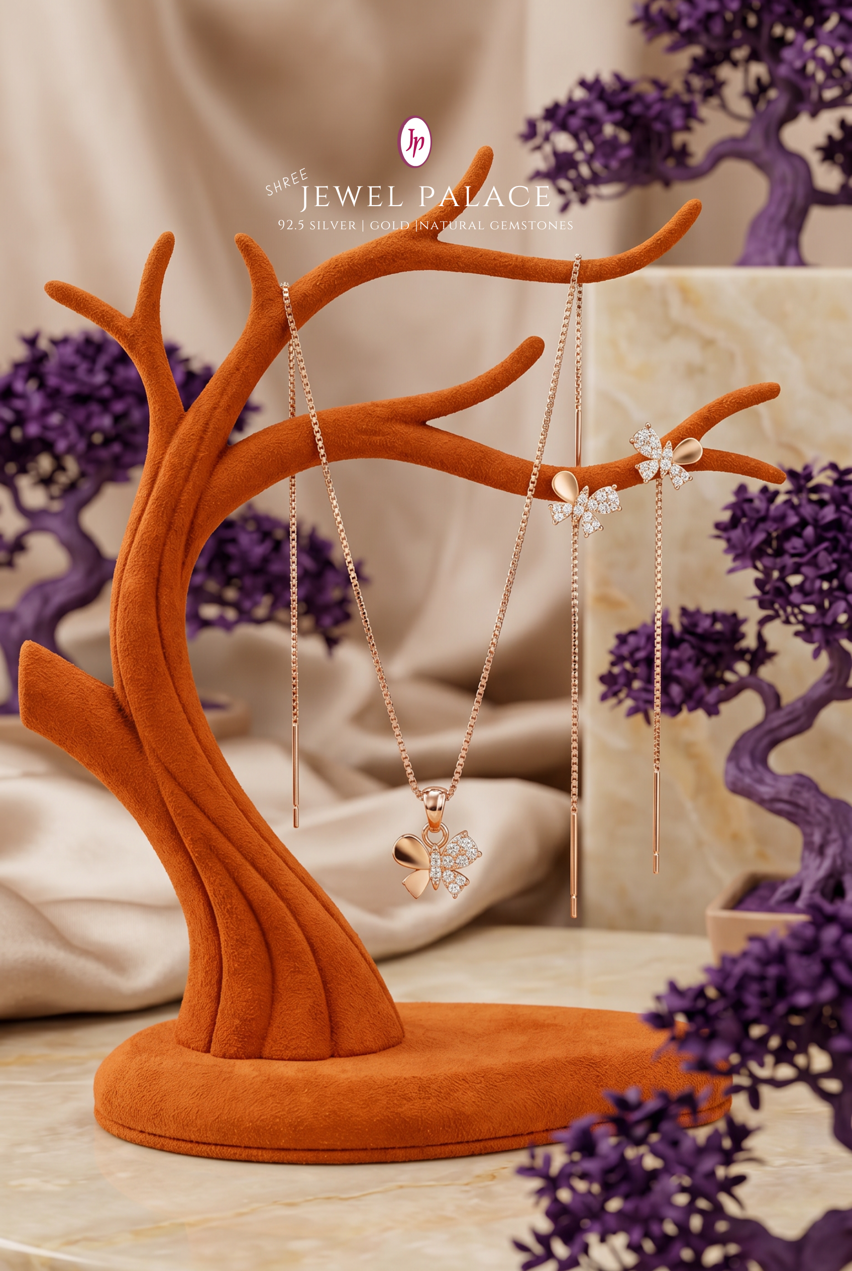 Butterfly Rose Gold Set
