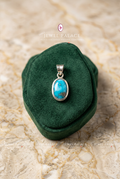 Firoza — Natural Turquoise Pendant in 92.5 Silver