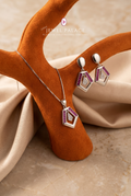 Aarohi Natural Ruby Geometric Set
