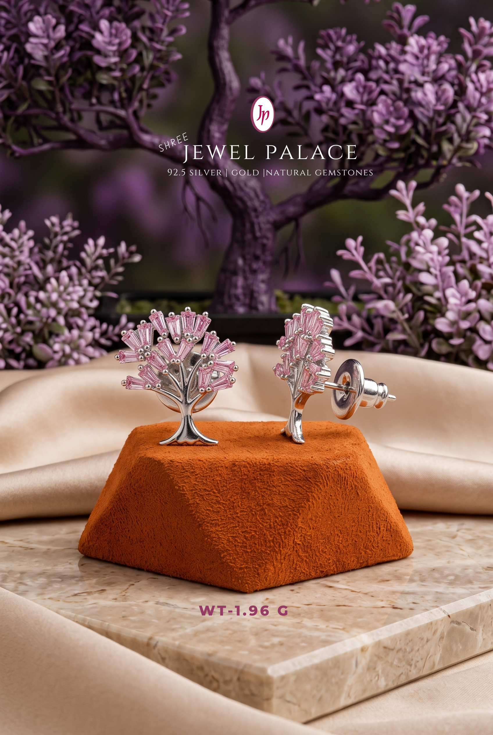 Kalpavriksha Pink Blossom Studs