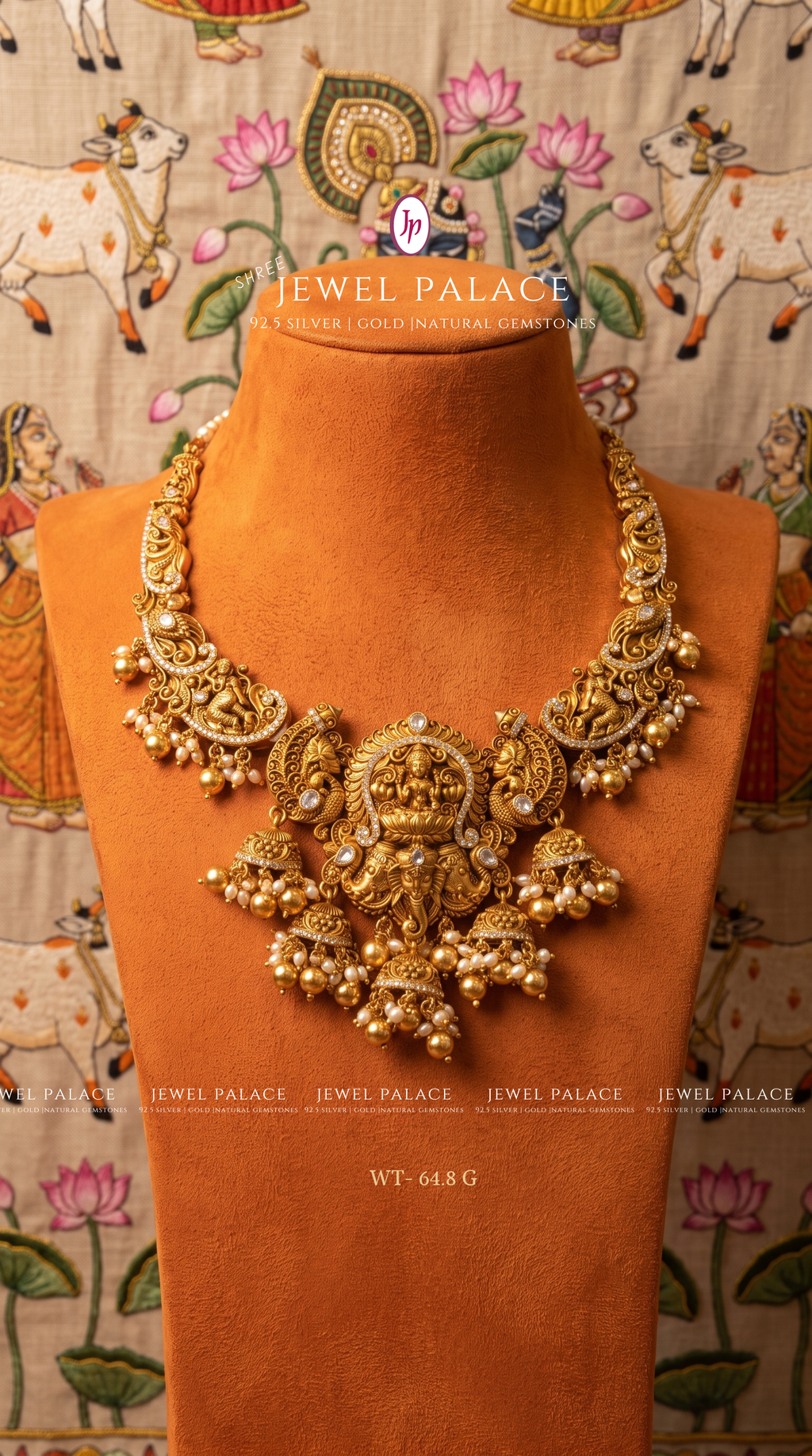 Mayura Lakshmi Jhumka Statement Necklace