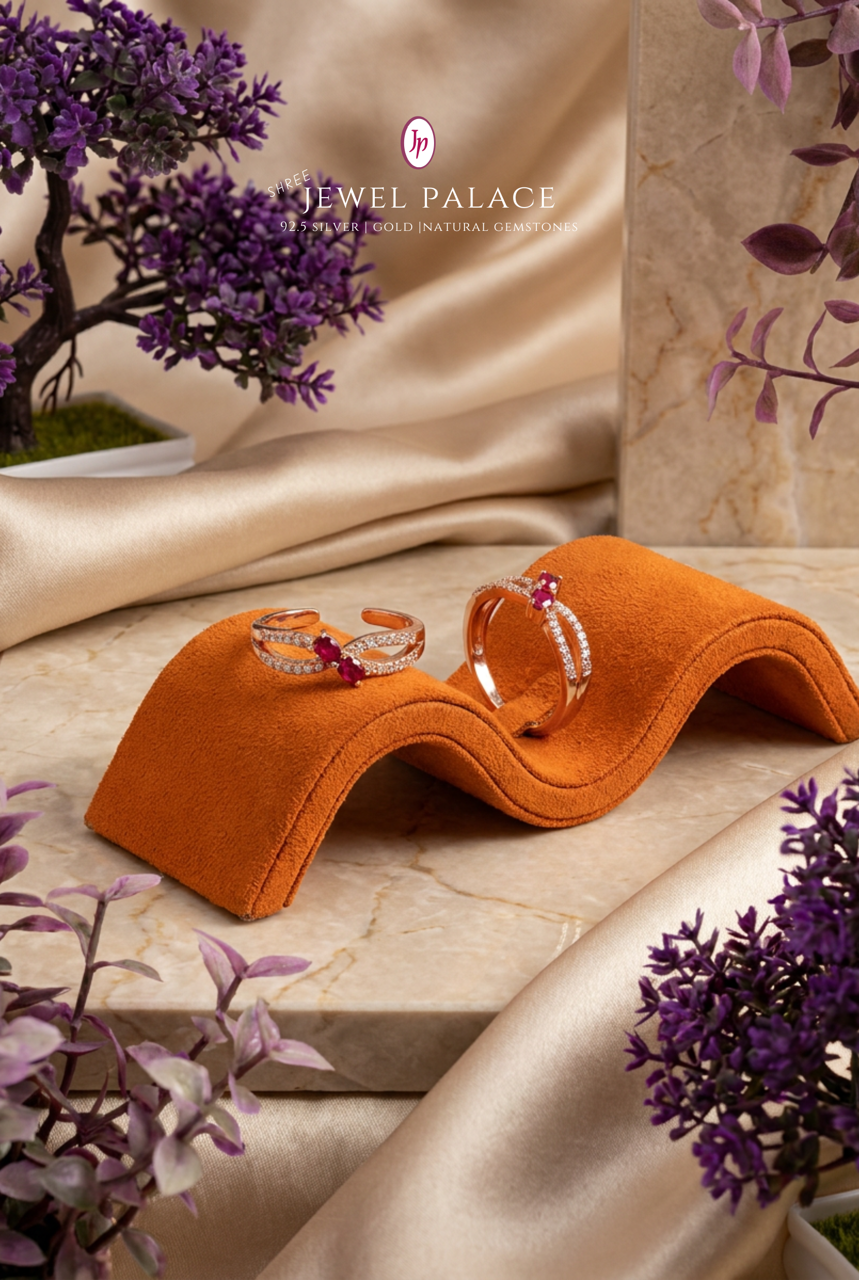 Siya – Intertwined Ruby & Marquise Toe Rings