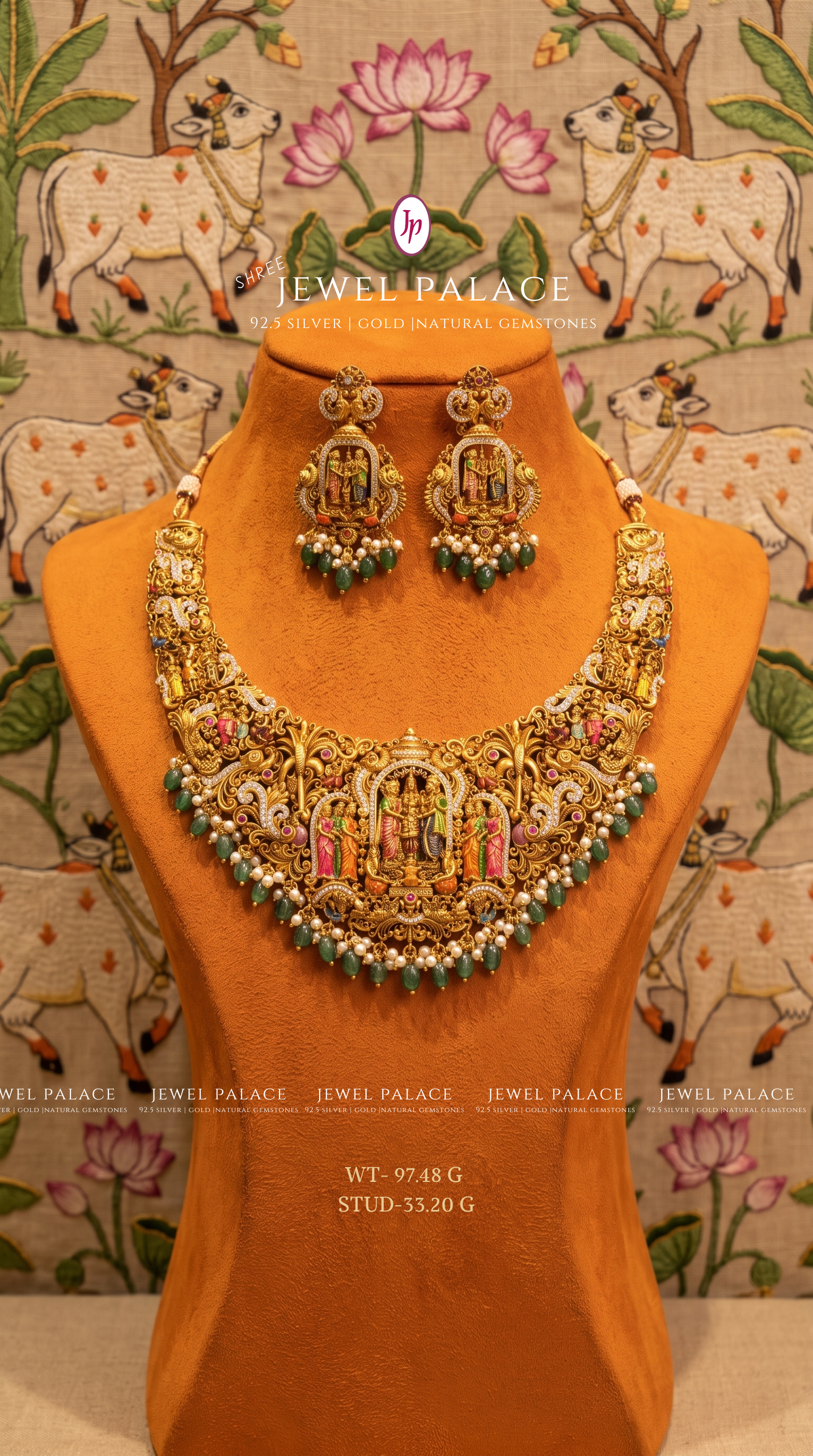 Sri Ram Darbar Necklace Set (meenakari)