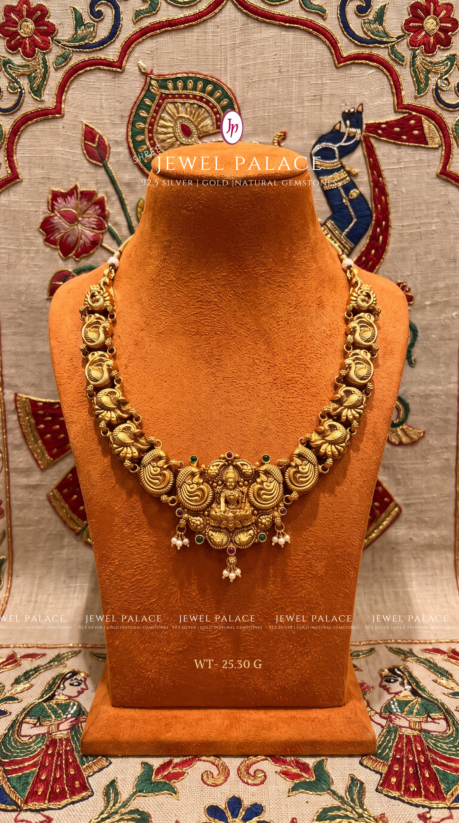 Peacock Crest Lakshmi Necklace