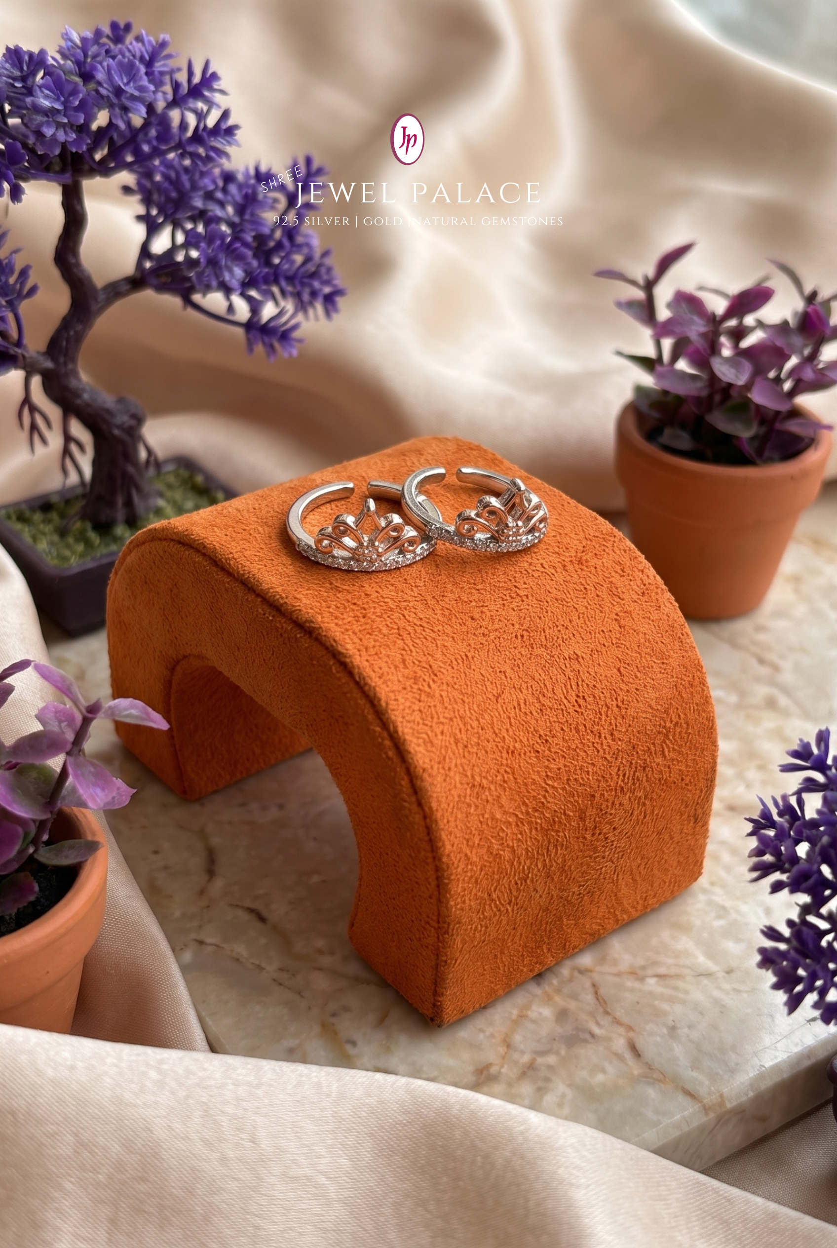 Two-Tone Tiara Toe Rings