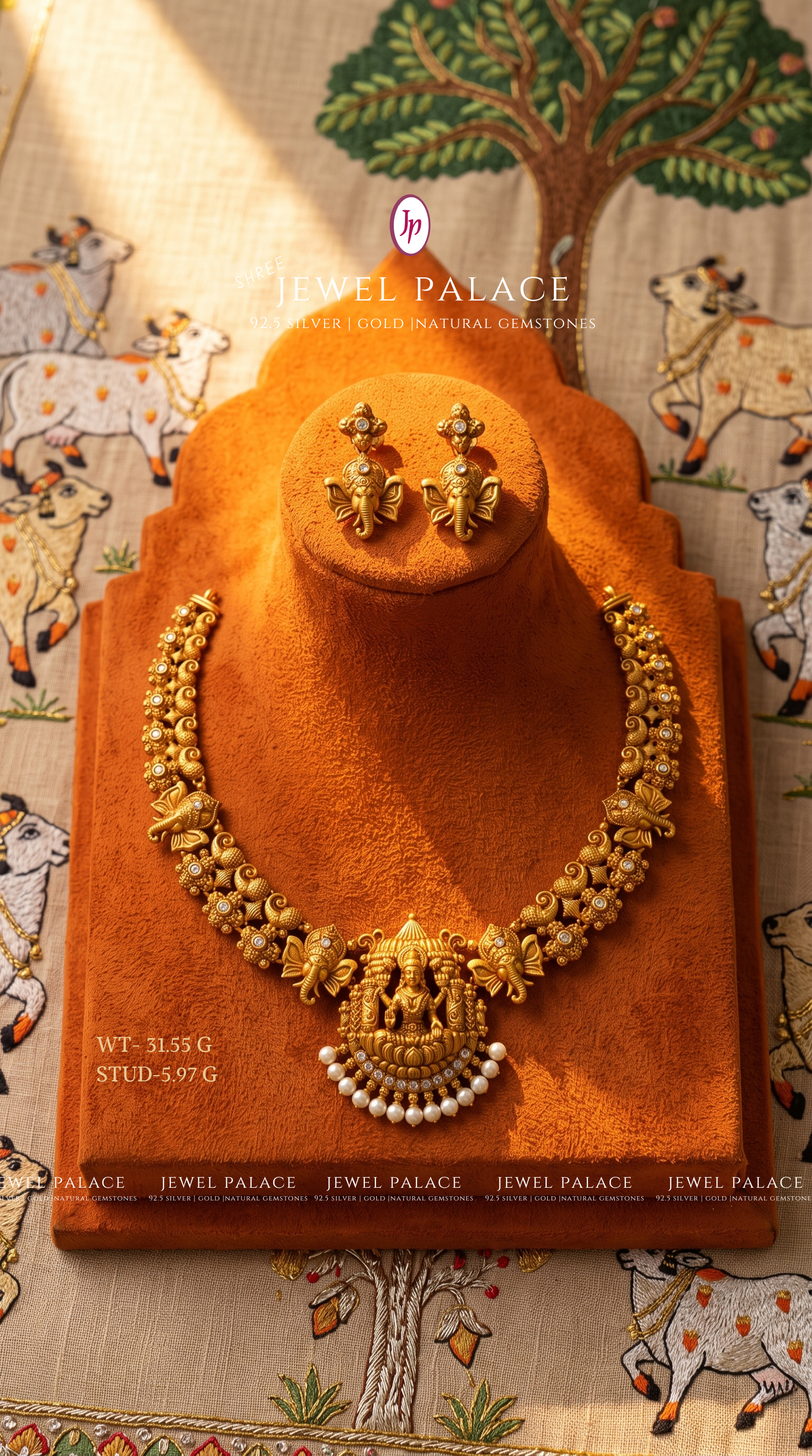 Siddhi Vinayaka Lakshmi Necklace Set