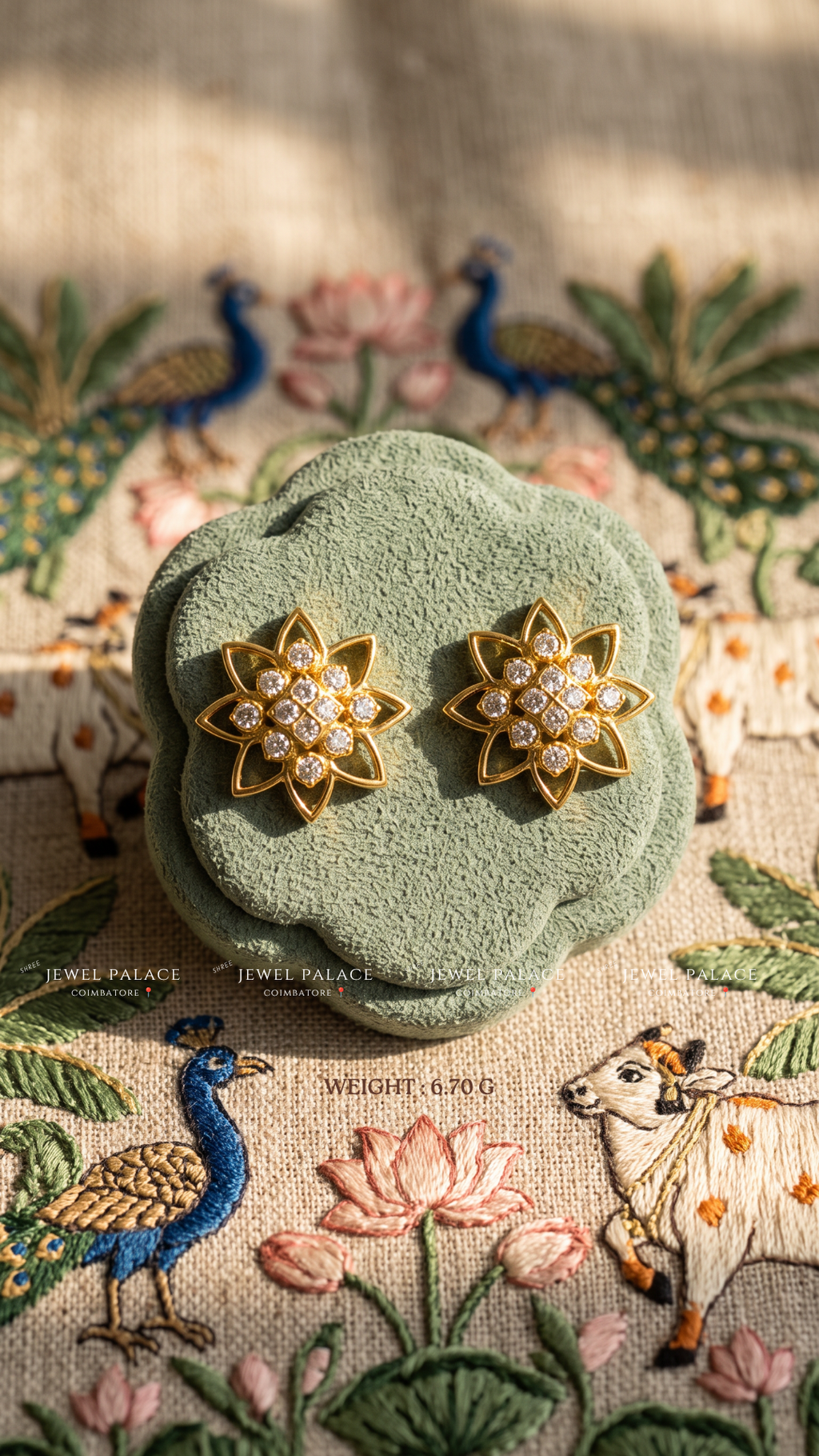 Padmini – Grand Lotus Cluster Studs