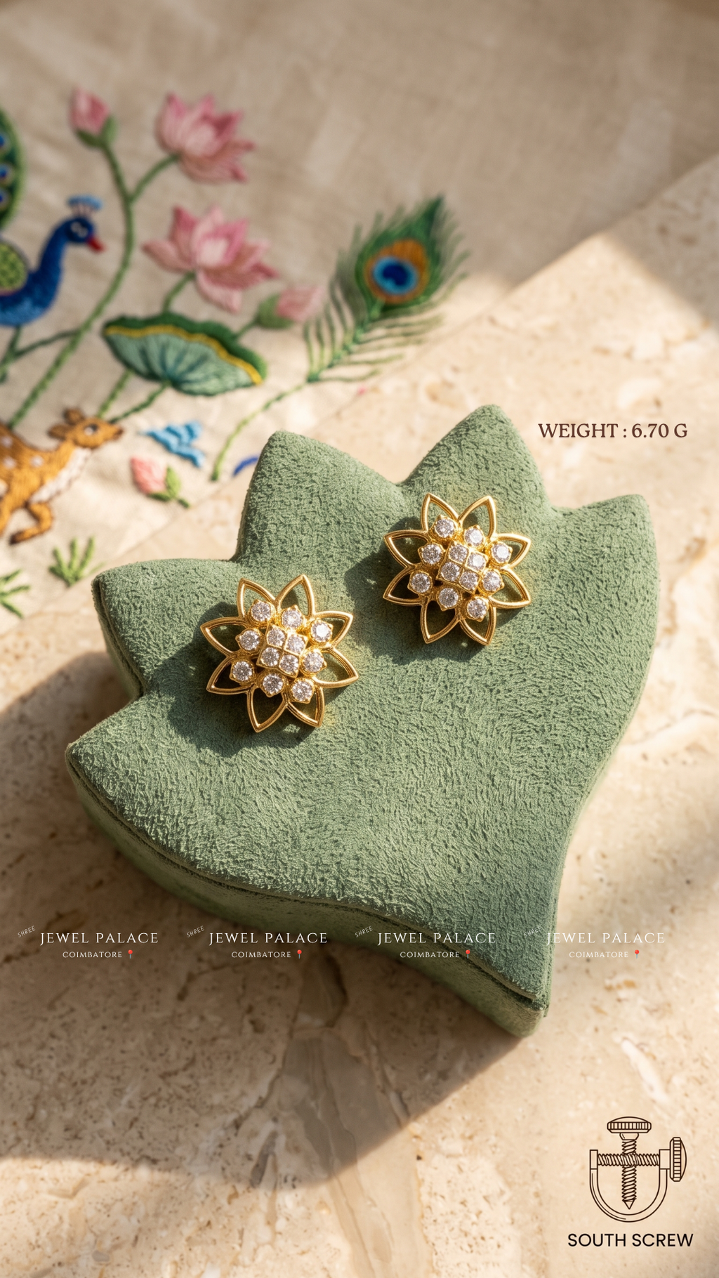 Padmini – Grand Lotus Cluster Studs