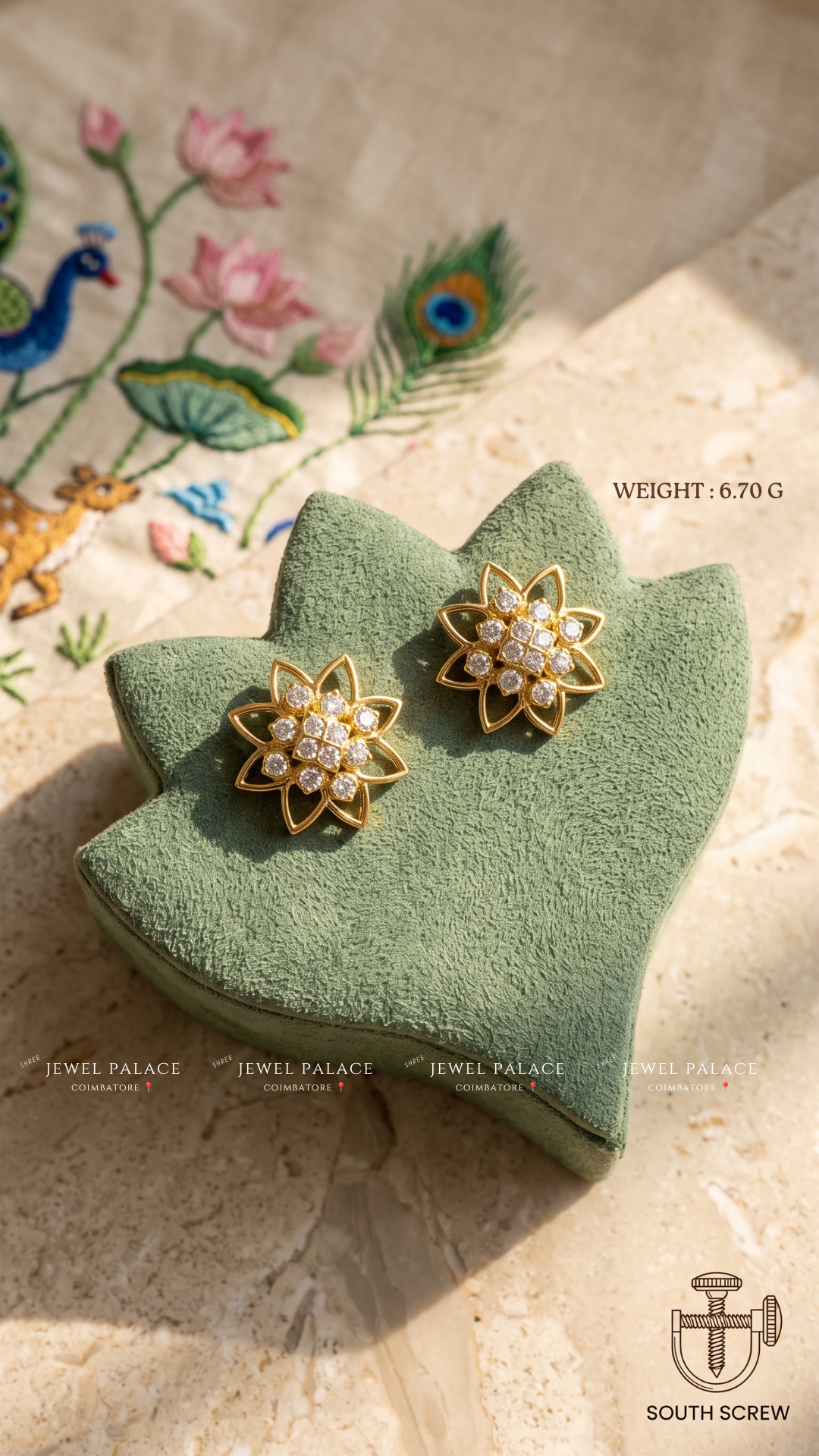 Padmini – Grand Lotus Cluster Studs