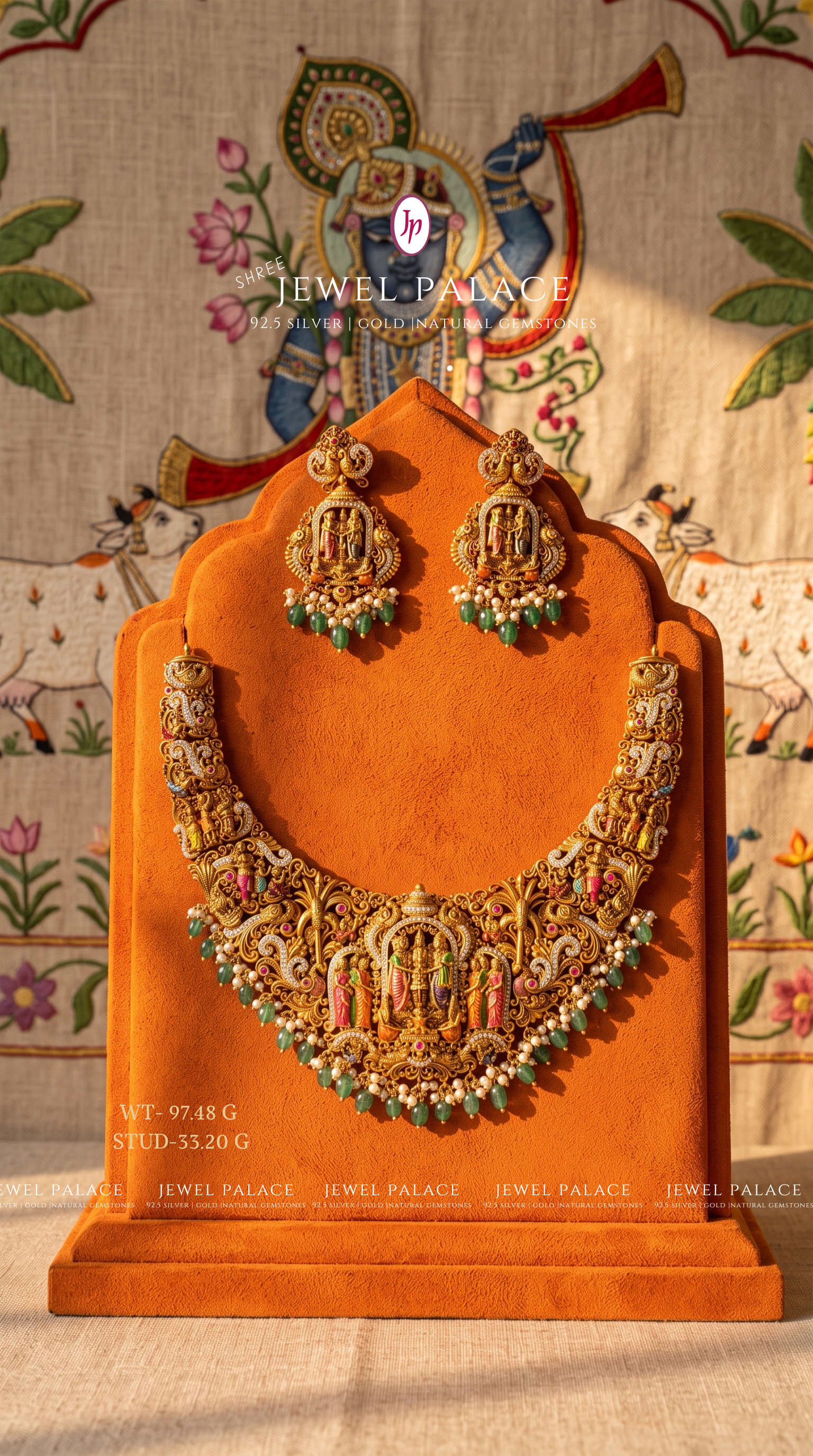 Sri Ram Darbar Necklace Set (meenakari)