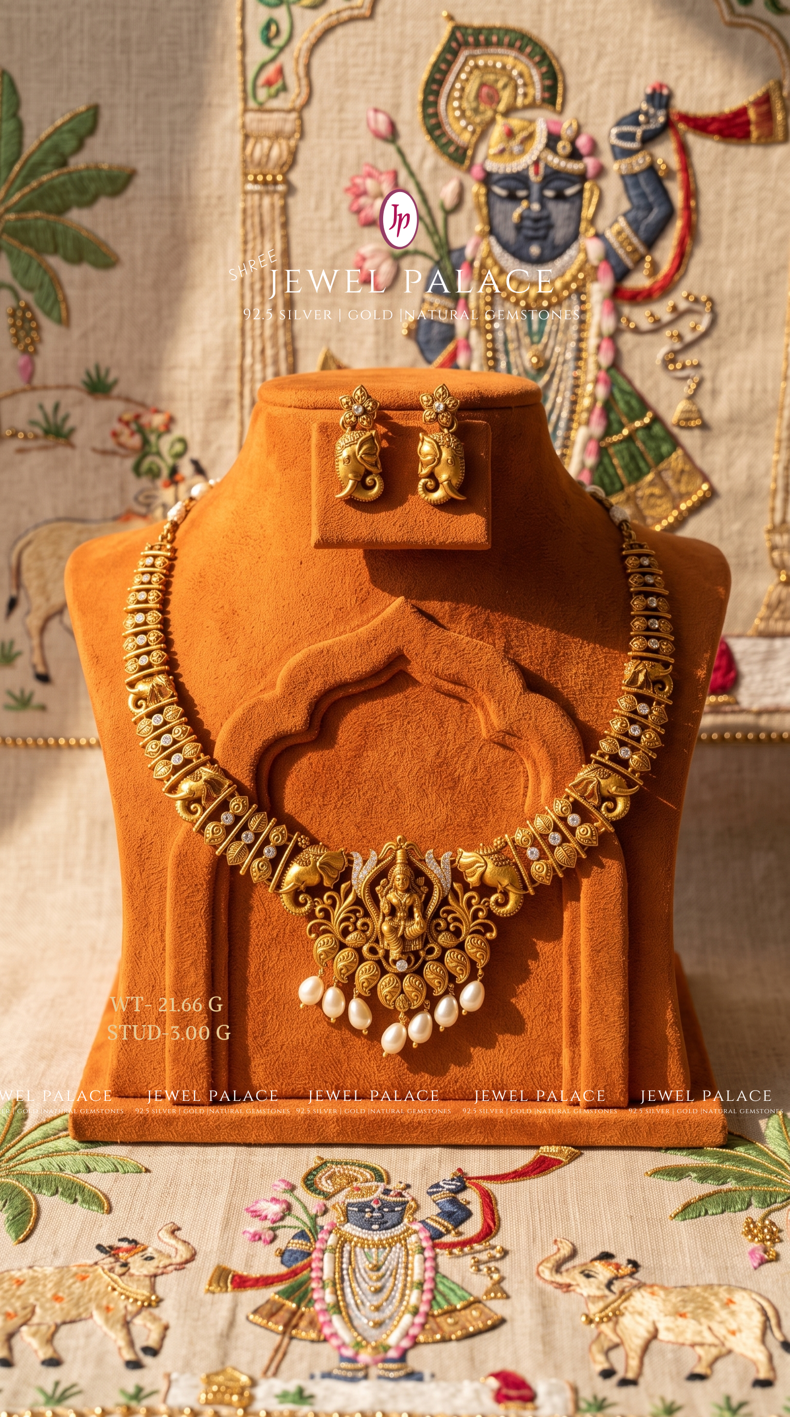 Vinayaka Lakshmi Pearl Drop Set