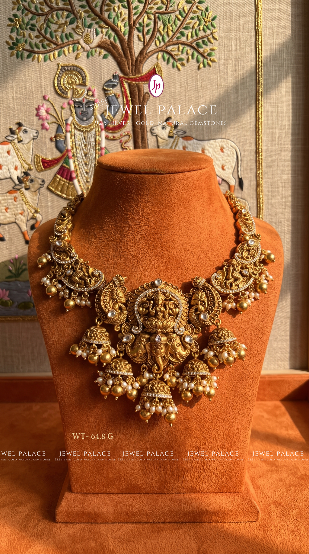 Mayura Lakshmi Jhumka Statement Necklace
