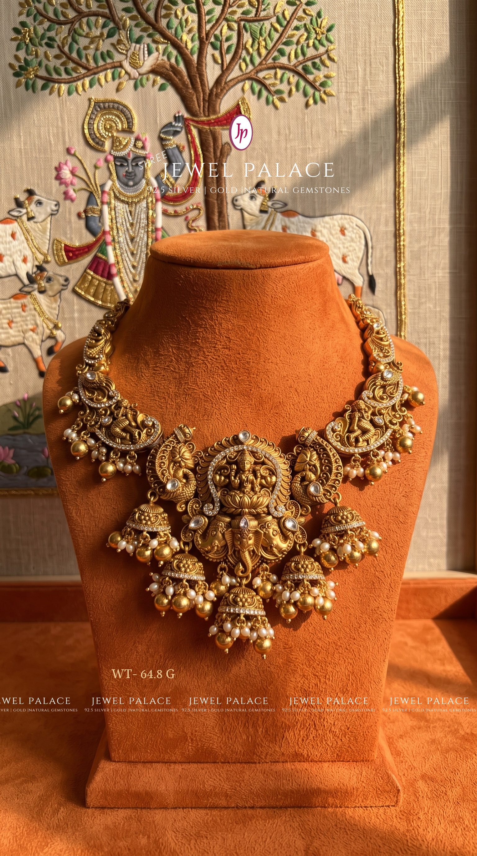 Mayura Lakshmi Jhumka Statement Necklace