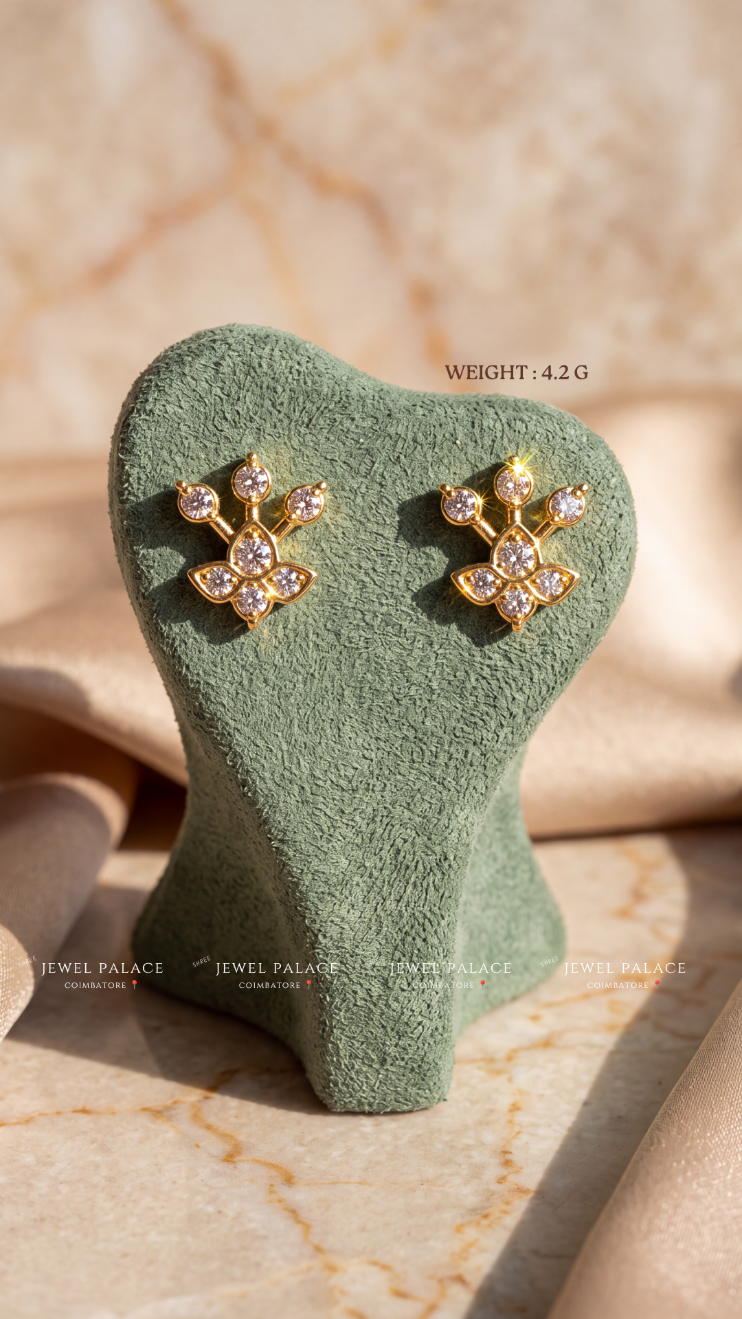 Kamalini – Lotus & Buds Studs