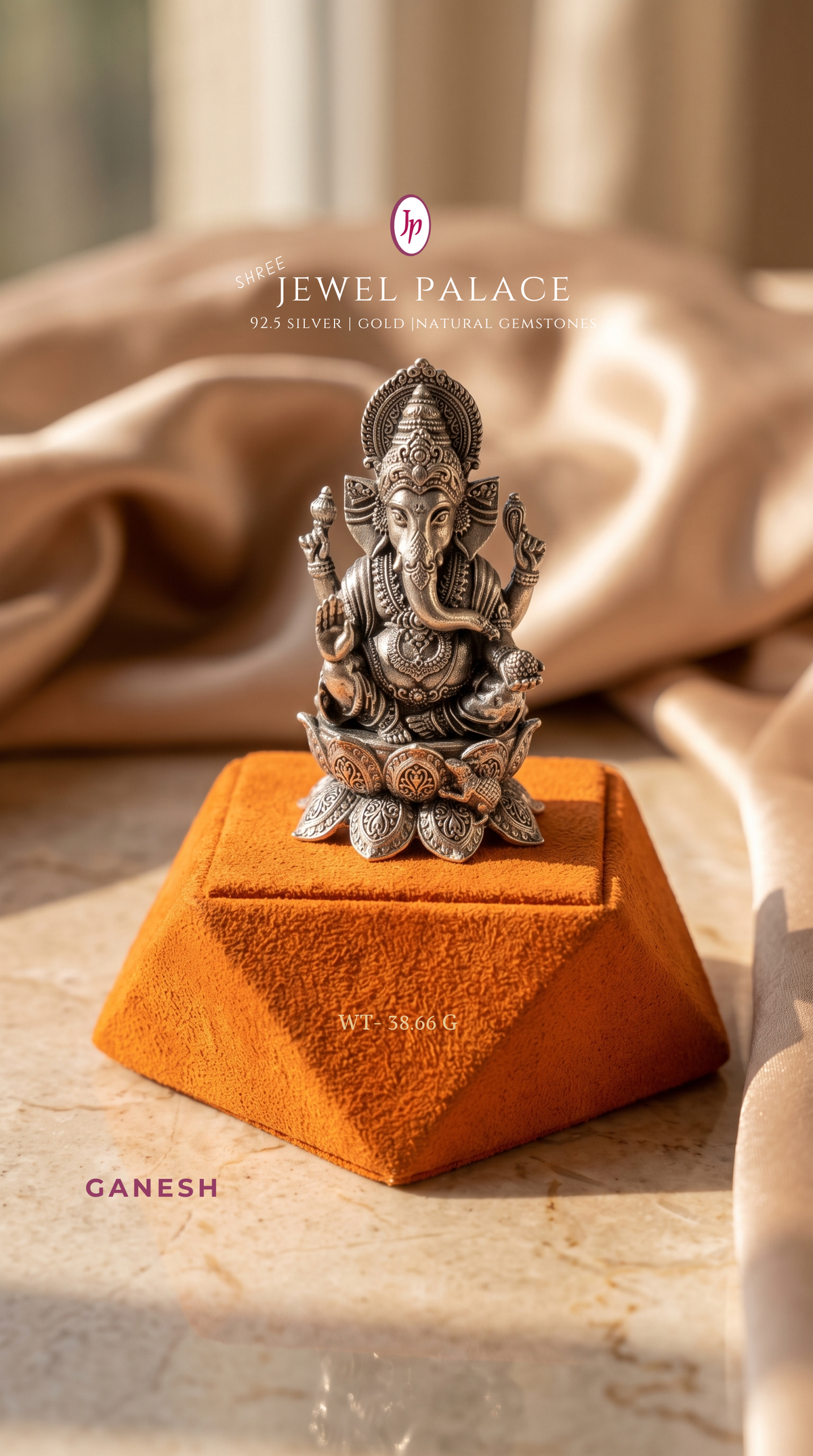 Lord Ganesha on Lotus Base