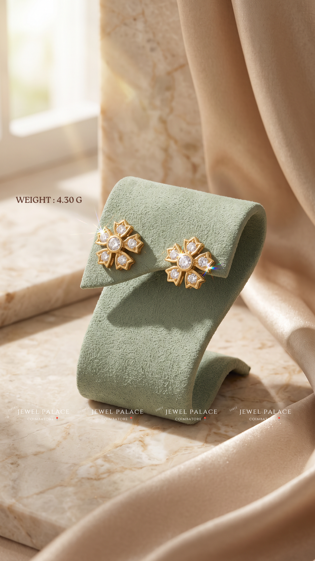 Mullai – Jasmine Bloom Studs
