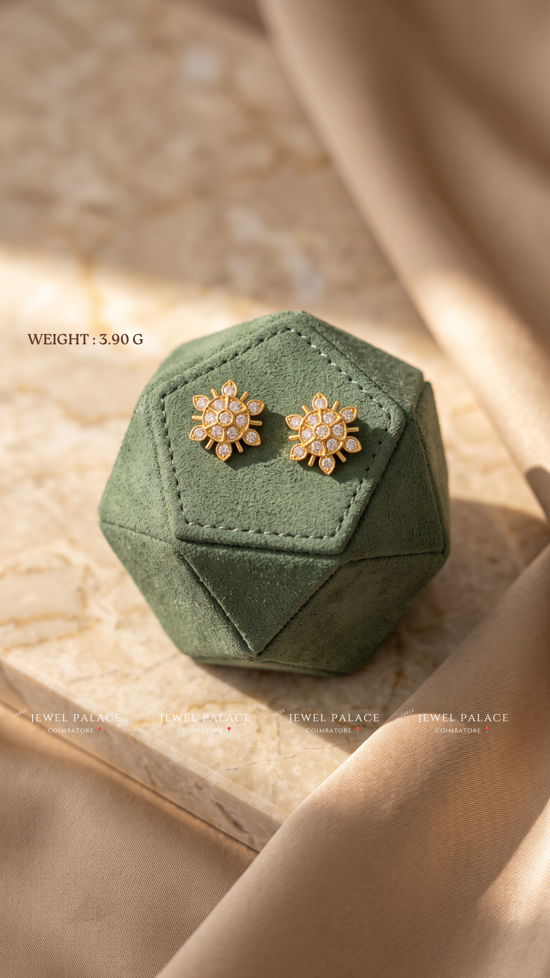 Sooryakanthi – Sunflower Cluster Studs