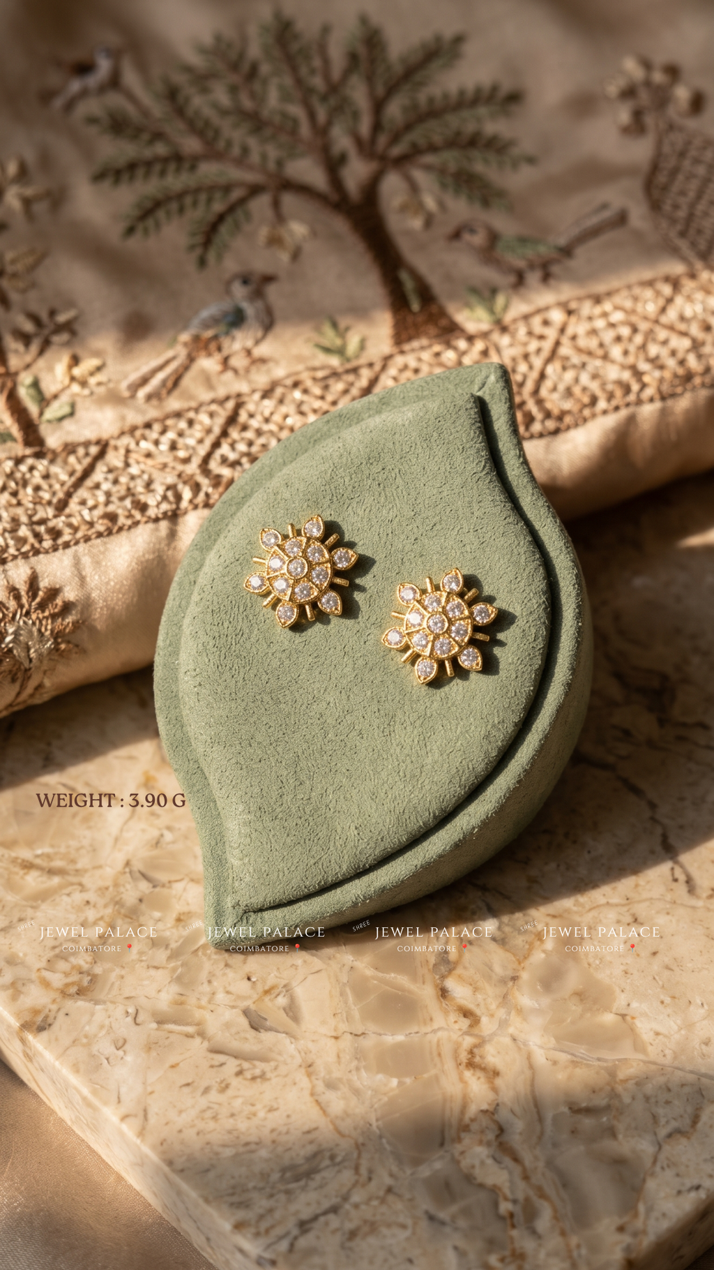 Sooryakanthi – Sunflower Cluster Studs