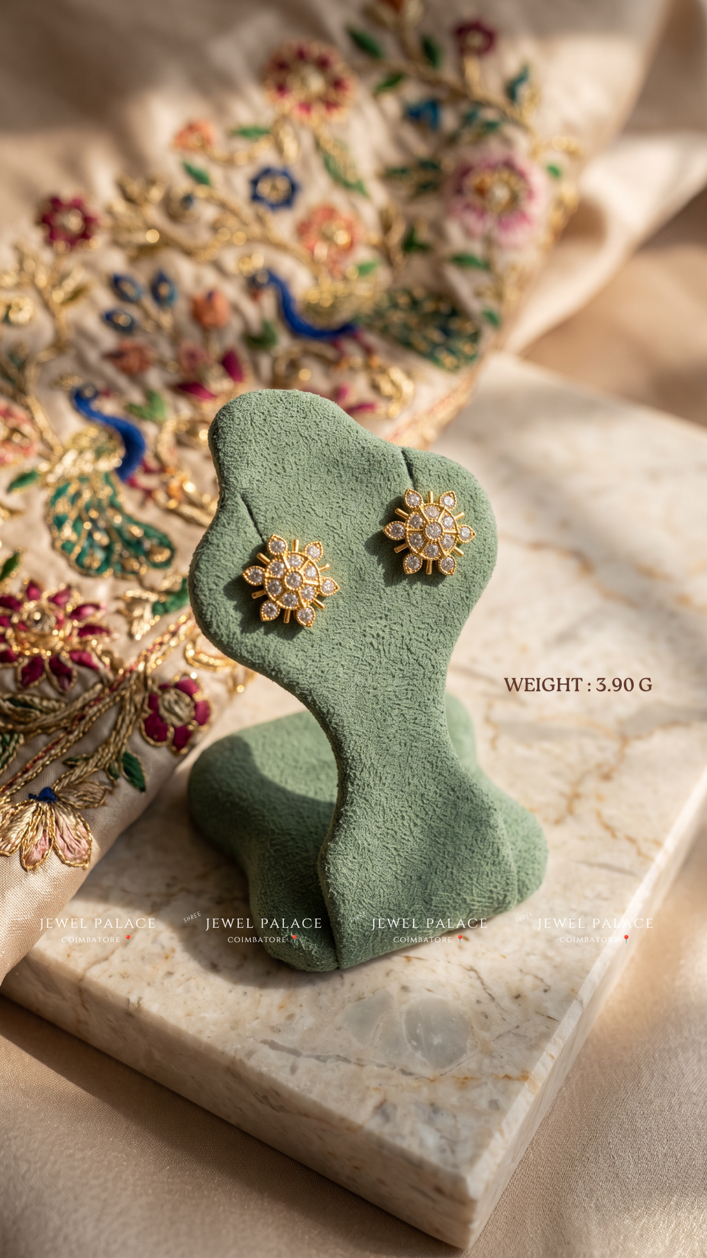 Sooryakanthi – Sunflower Cluster Studs