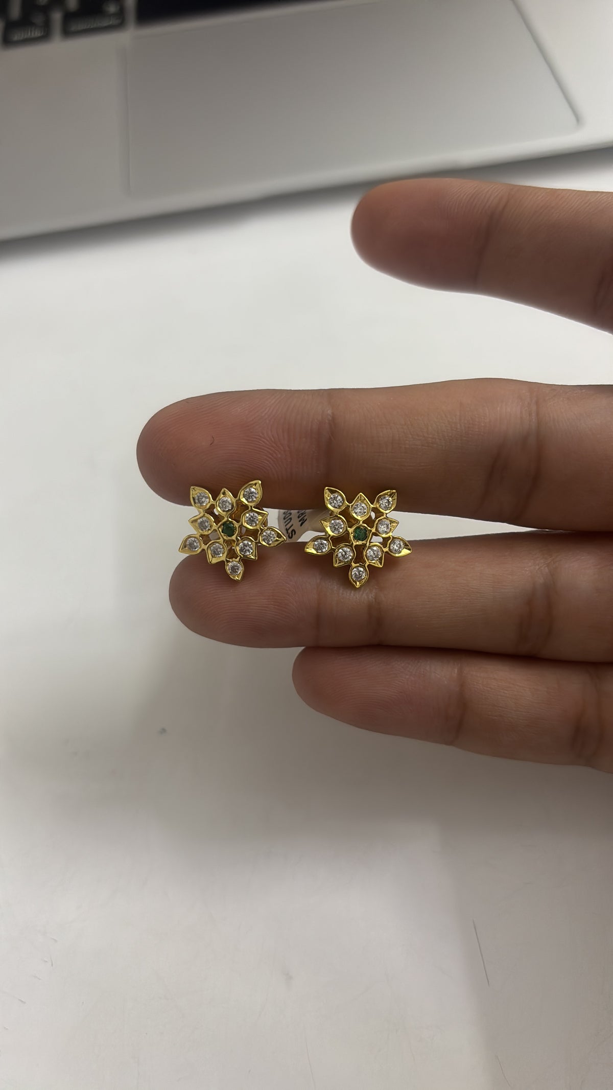 Maragatham – Emerald-Green Blossom Studs